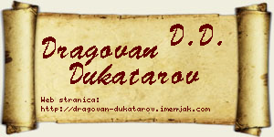 Dragovan Dukatarov vizit kartica